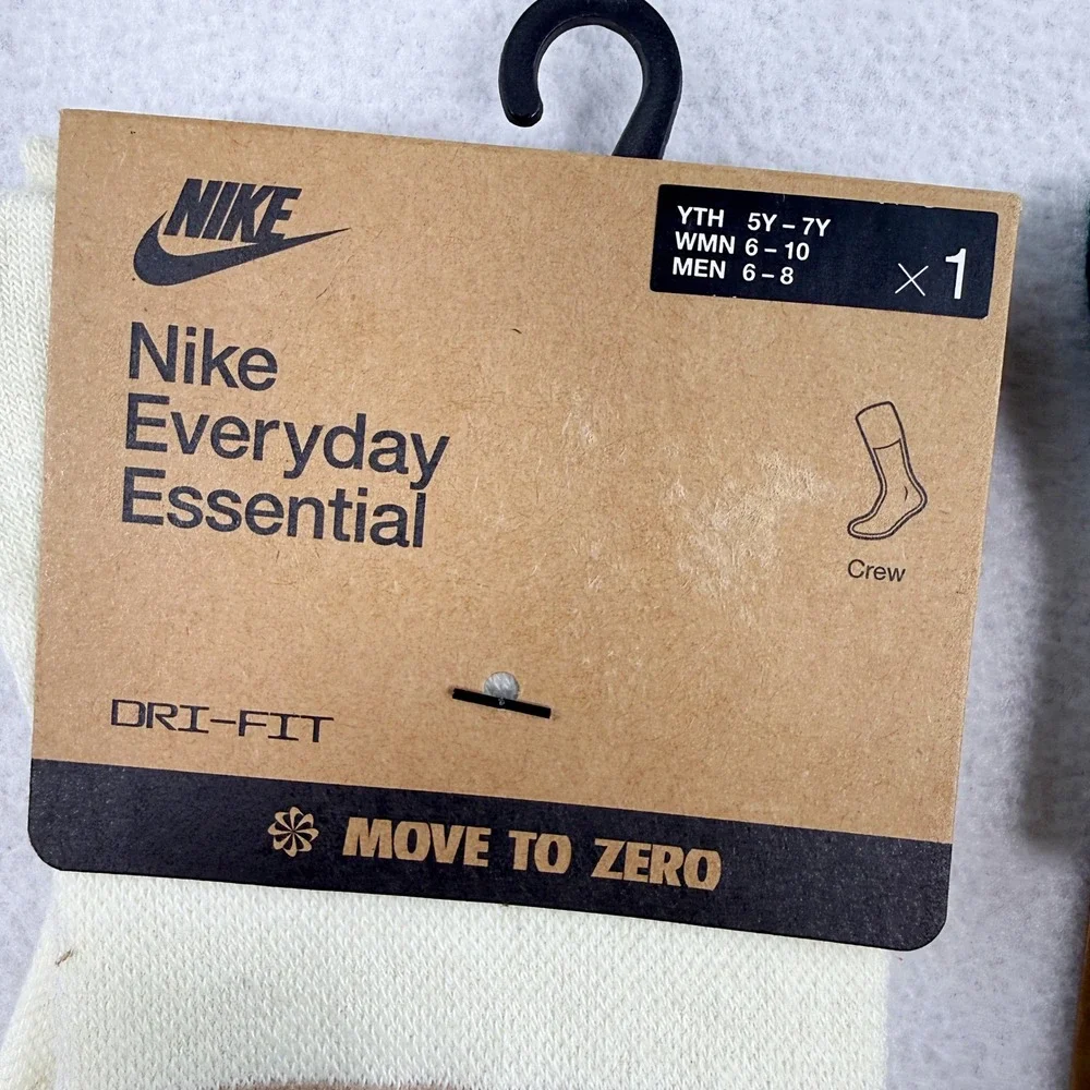 Nike Fair Isle Crew Socks 2 Pack / Size M (Womens 6 - 10), (Men 6 - 8)/ FZ3071